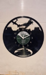 Spitfire and Tank Themed Record Clock