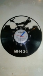 Spitfire Aeroplane Vinyl Record Clock