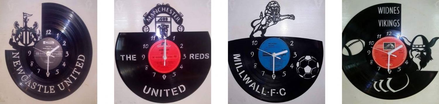 Sport Vinyl Record Clocks