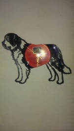 St Bernard Dog Vinyl Record Clock