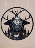 Stags Deer Themed Record Clock