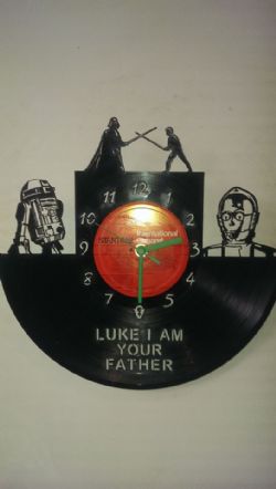 Star Wars Father Themed Vinyl Record Clock