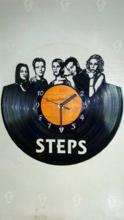 Steps Vinyl Record Clock