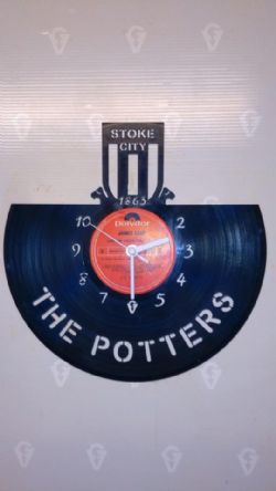 Stoke City Fc Vinyl Record Clock