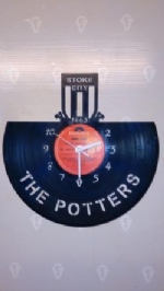 Stoke City Fc Vinyl Record Clock
