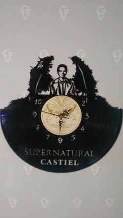 Supernatural Castiel Vinyl Record Clock