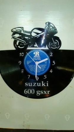 suzuki 600 gsxr Vinyl Record Clock