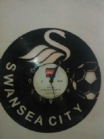 Swansea City FC Football Vinyl Record Clock