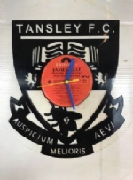 Tansley F.C. Badge Themed Vinyl Record Clock