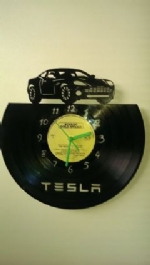 Telsa Car Vinyl Record Clock