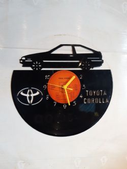 Toyota Corrolla Vinyl Record Clock