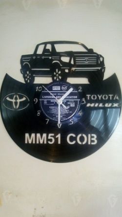 Toyota Hilux Truck Personalised Vinyl Record Clock