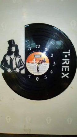 Marc Bolan T-Rex Vinyl Record Clock