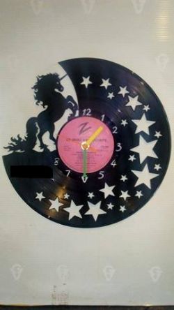 Unicorn Vinyl Record Clock