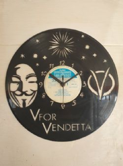 V For Vendetta Themed Record Clock