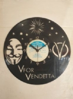 V For Vendetta Themed Record Clock