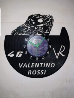 Valentino Rossi Motorbike Themed Vinyl Record Clock