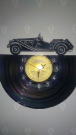 Vintage Car Vinyl Record Clock