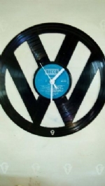 Volkswagen Logo Vinyl Record Clock