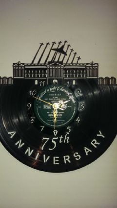Vulcan 75th Anniversary Vinyl Record Clock