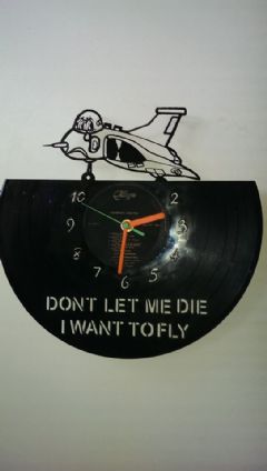 Vulcan Sad Cartoon Vinyl Record Clock