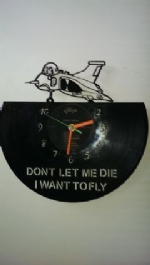 Vulcan Sad Cartoon Vinyl Record Clock