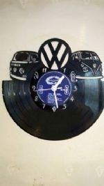 VW 2 Vans Vinyl Record Clock