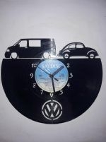 Vw Beetle and T4 Van Vinyl Record Clock