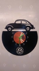 VW Beetle Old Type Vinyl Record Clock
