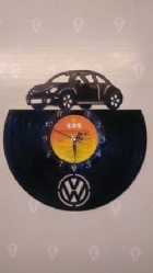 VW Beetle New Type Vinyl Record Clock