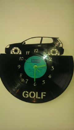 VW Golf Vinyl Record Clock