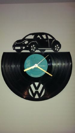 VW with logo Vinyl Record Clock
