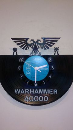 Warhammer Game Vinyl Record Clock