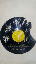 Wedding with doves Personalised Vinyl Record Clock