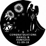 Wedding Bells And Sunflowers Vinyl Record Clock