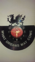 Wales Fc Dragon Vinyl Record Clock