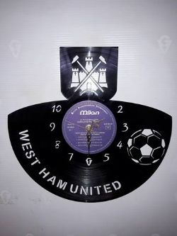 West Ham Fc Vinyl Record Clock