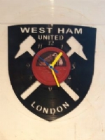West Ham United F.C. Badge Themed Vinyl Record Clock