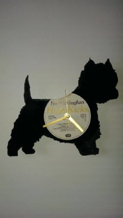 West Highland Terrier Neat Dog Vinyl Record Clock