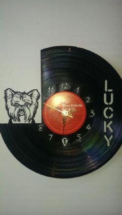 West Highland Terrier Dog Vinyl Record Clock