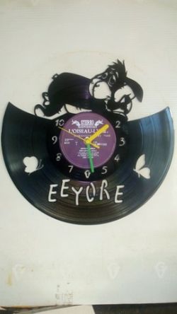 Winnie The Pooh Eeyore Vinyl Record Clock