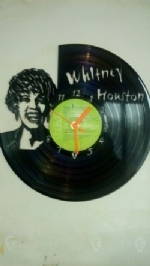 Whitney Houston Vinyl Record Clock