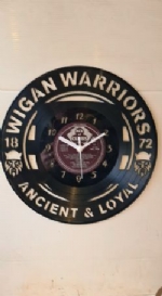 Wigan Warriors Rugby Themed Record Clock