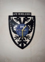 Wimbledon AFC Badge Themed Vinyl Record Clock