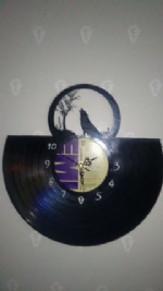 Wolf Vinyl Record Clock